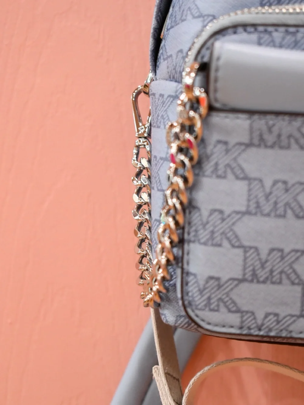 MICHAEL KORS Powder Blue Logo Signature 2-in-1 Extra Small Mini Backpack